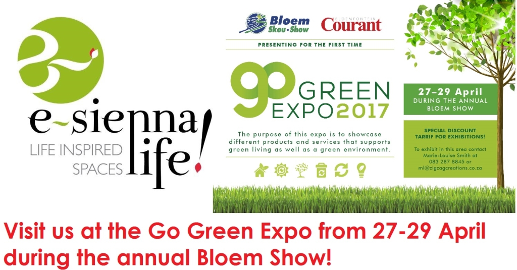 We are exhibiting our garden designs at the Go Green Expo during the Bloem Show!